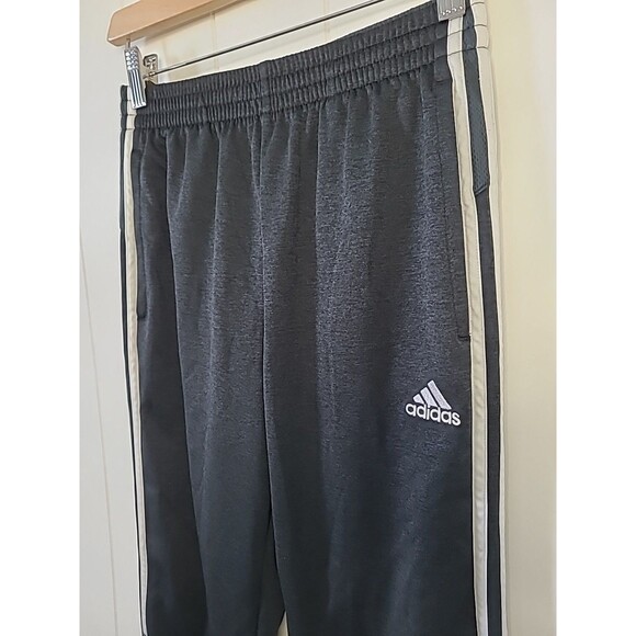 Adidas Jogger Pants Boys Size 14/16 Charcoal Black Stretch Active Stretch - Picture 4 of 8